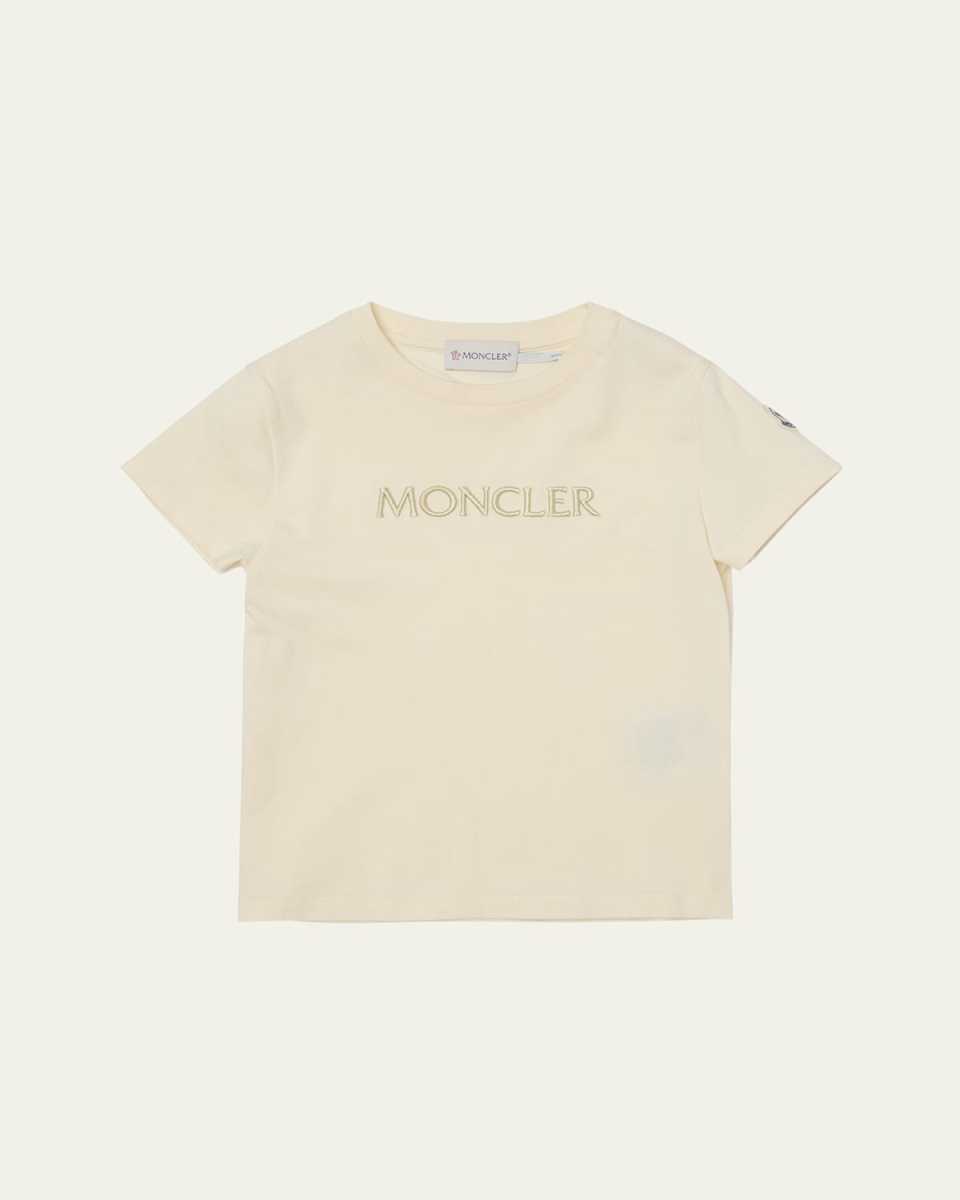 Girl's Tonal Embroidered Logo Short-Sleeve T-Shirt, Size 8-